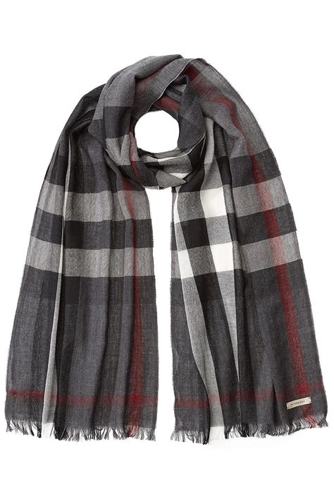 burberry check print slim scarf|burberry check scarf men.